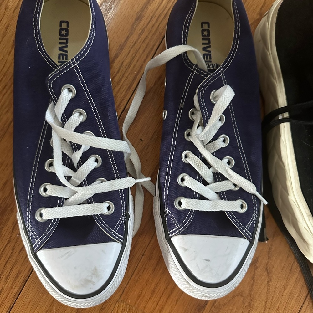 Converse Classic Blue and White Sneakers